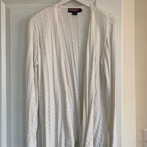 Off White Vineyard Vines Cable Cardigan, Size XL